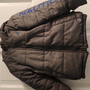 Boy's warm winter jacket with hood